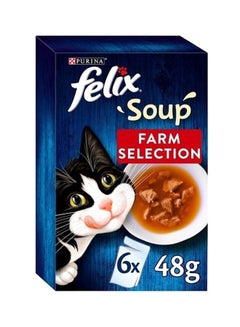 Purina Felix Soup Farm Selection Cat Wet Food, Pack Of 6