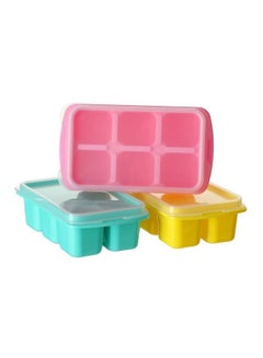 Miniso Colorful Compact 6-Ice Cube Tray With Lid