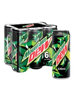 Mountain Dew Carbonated Soft Drink, Cans, Pack Of 6
