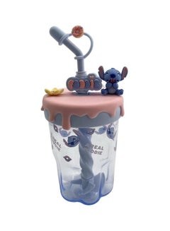 Miniso Water Bottle With Stir Straw, Stitch