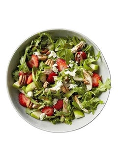 Salad With Cheese Grapes Strawberry & Walnuts