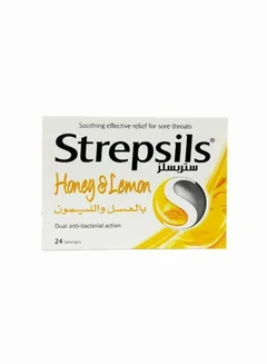 Strepsils Honey & Lemon Lozenges, 24 Pcs