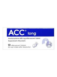 Acc Long 600 Mg Effervescent Cold Tablet, 10 Pcs