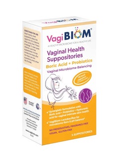 Vagibiom Boric Acid + Probiotics Vaginal Suppositories