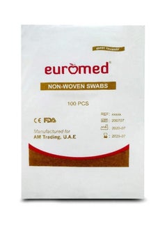 Euromed Non-Woven Swabs 6 Ply 100Pcs