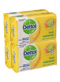Dettol Fresh Anti-Bacterial Soap Bar, Pack Of 4