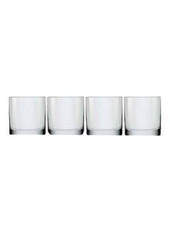 Crystalex Double Old Fashioned Whiskey Glass, Blues, Pack Of 4