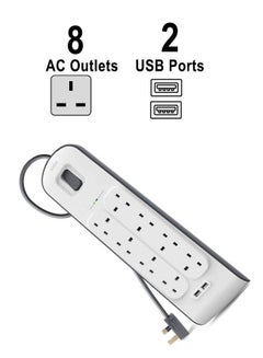Belkin 8 Outlet Surge Protection Strip With 2.4 Amp USB Charging