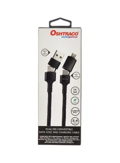 Oshtraco 2 In1 USB Type C Charging Cable