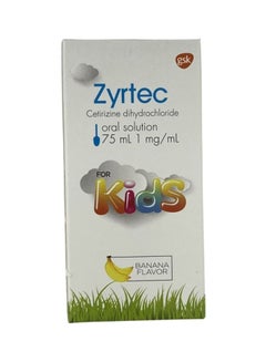Zyrtec 1 mg/ml Cetirizine Dihydrochloride Oral Solution Banana For Kids