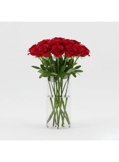 Crimson Romance Glass Vase