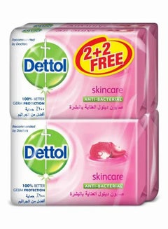 Dettol Skincare Anti-Bacterial Soap Bar, Pack Of 4
