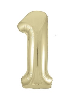 Unique Foil Number Balloon, Gold, 1