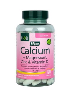 H&B Calcium Magnesium Zinc & Vitamin D Dietary Supplement Tablets