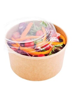 SNH Packing Kraft Salad Bowl Round, Pack Of 50