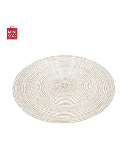 Miniso Round Braided Placemat, Beige