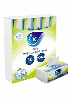 Fine Fluffy Tissues, 2 Ply, 200 Pcs