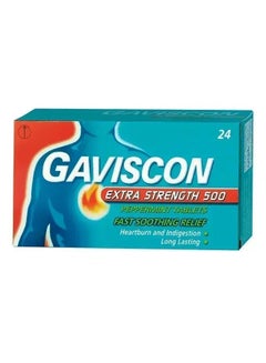 Gaviscon Extra Strength 500 Peppermint Tablets