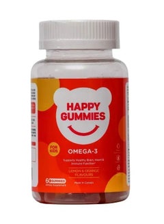 Happy Gummies Omega 3 Dietary Supplement, 60 Pcs