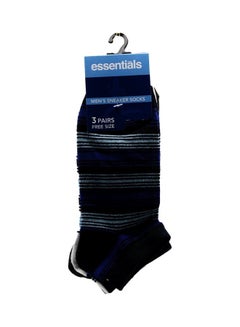 Essentials Design Sneaker Casual Socks For Men, Black
