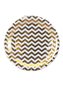 Hotpack Heavy Duty Paper Plates, Gold, 25 Pcs