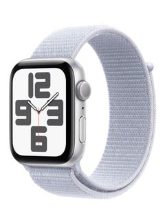 Apple Watch SE GPS With Cloud Sport Loop, Silver & Blue