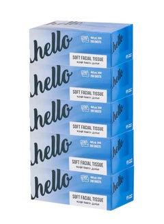 Hello Soft Facial Tissues, Pack of 5