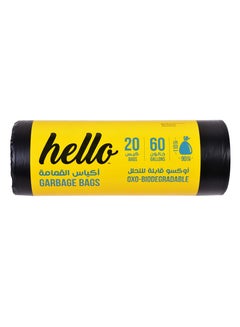Hello Black Garbage Bag Roll, 10 Pcs