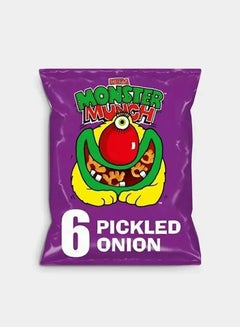 Walkers Monster Munch Snacks, Pickled Onion, Pack Of 6