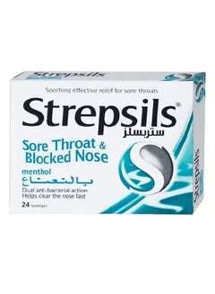 Strepsils Sore Throat & Blocked Nose Menthol Flavored