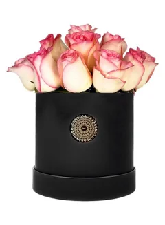 Bloombox Iconic Pink Rose Medium Black Box