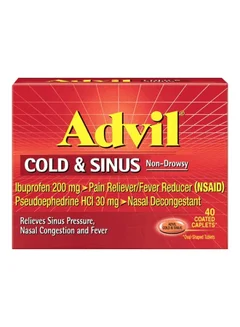 Advil Cold & Sinus 200Mg Ibuprofen & 30Mg Pseudoephedrine Hcl
