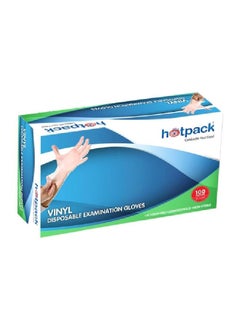 Hotpack Powder Free Vinyl Gloves, S, 100 Pcs