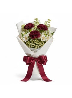 Rustic Charm Maroon Carnation Bouquet