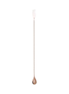 Cocktail Bar Spoon With Copper Plated Fork