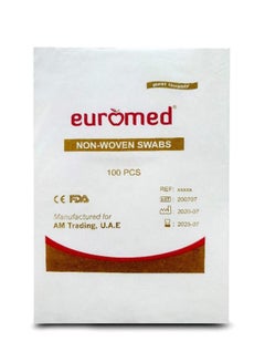 Euromed Non-Woven Swabs 6 Ply 100Pcs