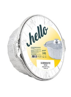 Hello Alum Pot  With Lid, 3 Pcs