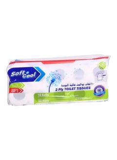 Soft N Cool Toilet Roll, 2 Ply, 100 Sheets, 10 Pcs