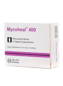 Dar Al Dawa Mycoheal 400Mg Vaginal Suppositories - 3 Count