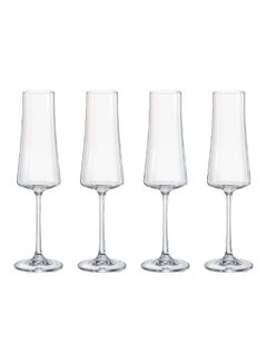 Crystalex CZ Xtra Champagne Flute Glass, Pack Of 4