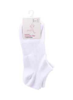 Miniso Athletic Low Cut Socks For Women, White, 3 Pcs