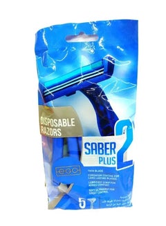 Ego Twin Blade Razor For Men With Lubricant Strips, 5 Pcs