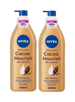 Nivea Body Lotion For Dry Skin, Cocoa Butter, 5In1 Complete Care, 48H Deep Moisture, Pack Of 2