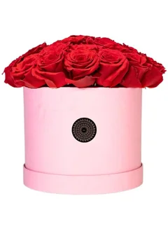 Bloombox Iconic Red Rose Premium Pink Box