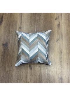 Tohfa luxe Ziba Square Silk Cushion Cover With Filler – Handmade Patchwork Geometric Design