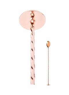 Cocktail Bar Spoon With Copper Plated Muddler