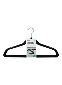 Miniso Anti Slip Flocking Clothes Hangers, Black
