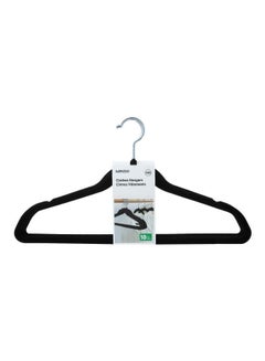Miniso Anti Slip Flocking Clothes Hangers, Black