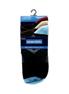 Essentials Design Jacquard Socks Premium Socks For Men, Blue & Brown