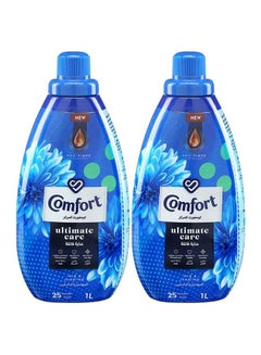 كمفورت Ultimate Care Fabric Softener, Iris & Jasmine, Pack Of 2